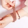 Retro Girls’ Watch Round Single Steel Wire Bangle Watch