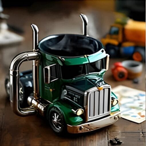 Durable Handcrafted Semi-Truck Coffee Mug – Perfect Gift for Truck Lovers and Families - Image 8