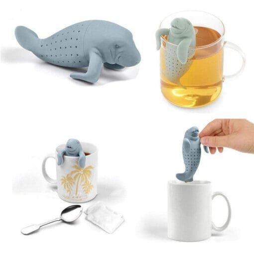 Playful Dolphin Silicone Tea Bag Filter & Strainer Set - Dive into Flavor! - Image 5