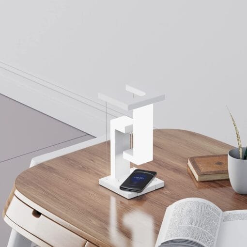 Modern Floating Table Lamp: Creative Wireless Smartphone Charging & Balance Feature - Image 7