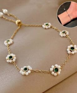 Adjustable Pearl Flower Bracelet – Versatile Fashion Chain Accessory