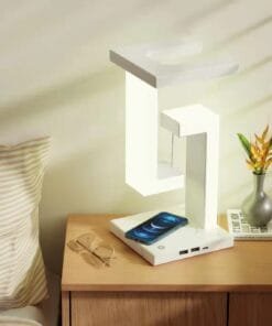 Modern Floating Table Lamp: Creative Wireless Smartphone Charging & Balance Feature