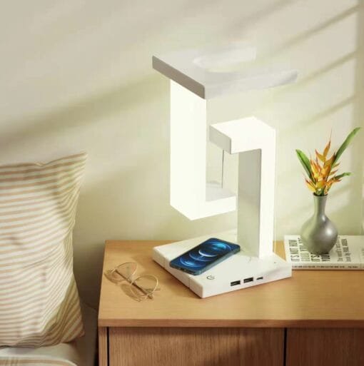 Modern Floating Table Lamp: Creative Wireless Smartphone Charging & Balance Feature - Image 2