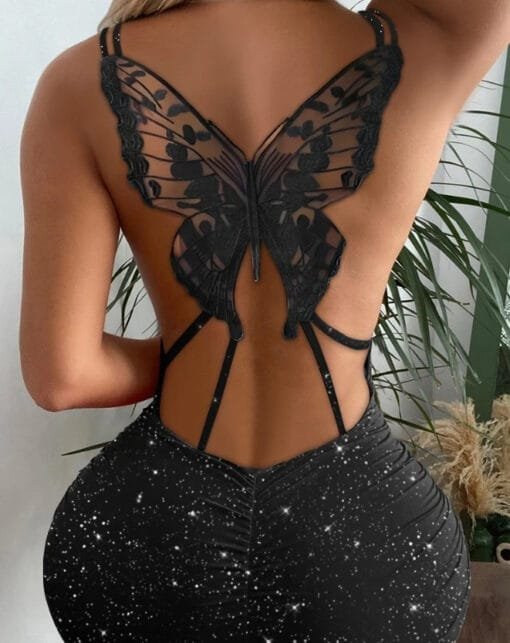 Women's Fashion Personality Hollow Out Butterfly Dress - Image 5