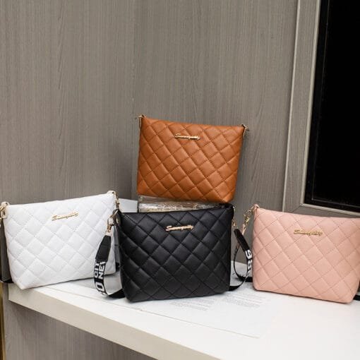 Trendy Small Messenger Bag for Women - Embroidered Shoulder Purse with Chain - Image 8