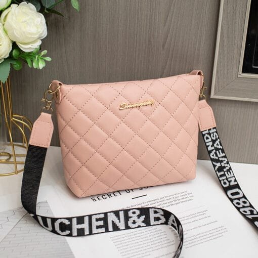 Trendy Small Messenger Bag for Women - Embroidered Shoulder Purse with Chain - Image 9