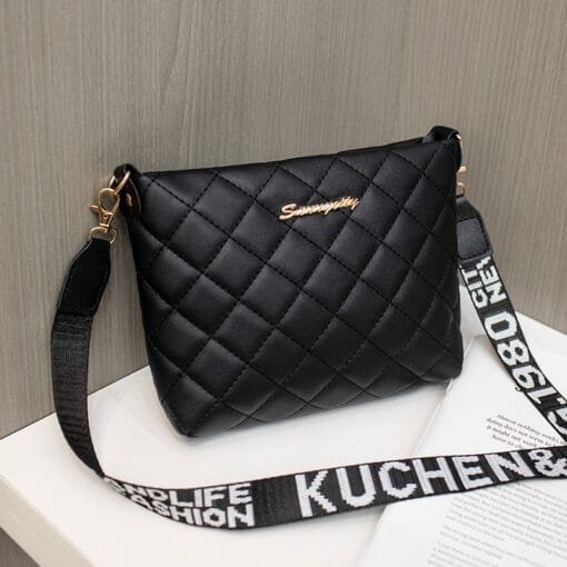 Trendy Small Messenger Bag for Women - Embroidered Shoulder Purse with Chain - Image 7