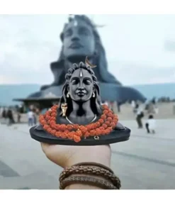 Adiyogi Statue with Rudraksha Mala for Car Dash Board