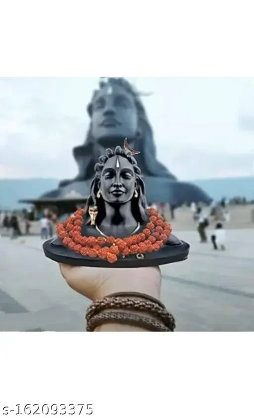 Adiyogi Statue with Rudraksha Mala for Car Dash Board