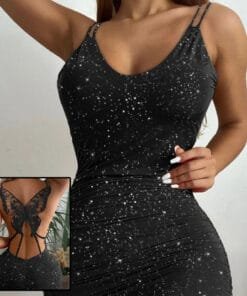 Women’s Fashion Personality Hollow Out Butterfly Dress
