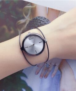 Retro Girls’ Watch Round Single Steel Wire Bangle Watch