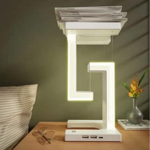 Modern Floating Table Lamp: Creative Wireless Smartphone Charging & Balance Feature - Image 6