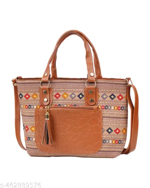 Tote Bag with Cute Zip-Top Inside Pocket & Stylish Digital Print - Image 5