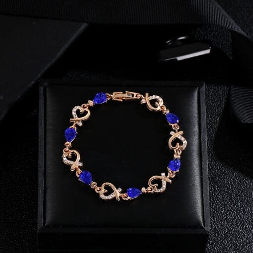 Heart-Inspired Hollow Bracelet with Rhinestone Elegance - Image 6