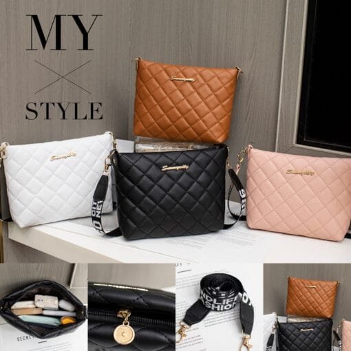 Trendy Small Messenger Bag for Women - Embroidered Shoulder Purse with Chain