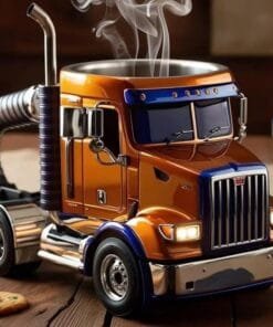 Durable Handcrafted Semi-Truck Coffee Mug – Perfect Gift for Truck Lovers and Families