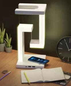 Modern Floating Table Lamp: Creative Wireless Smartphone Charging & Balance Feature