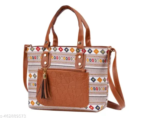 Tote Bag with Cute Zip-Top Inside Pocket & Stylish Digital Print - Image 6
