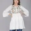 Stylish Black Kruti Embroidery on Soft Rayon Fabric for Women
